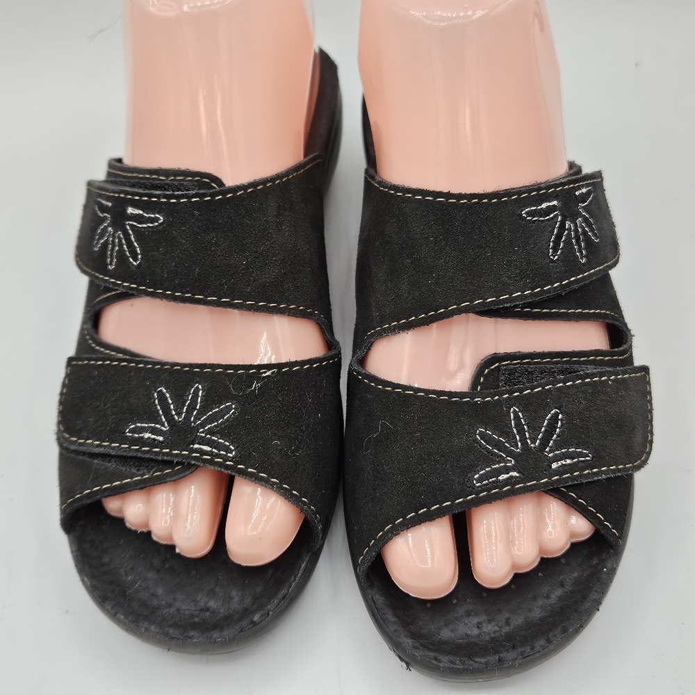 Fly Flot made in Italy leather anti-shock sandals size 37 US size 6 - Picture 4 of 16